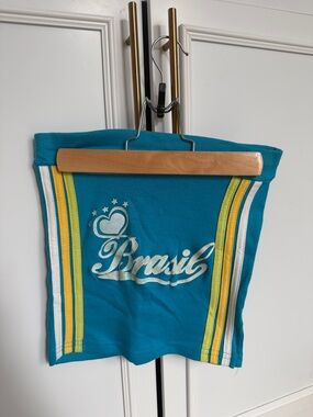 00s cropped Brazil tube top
